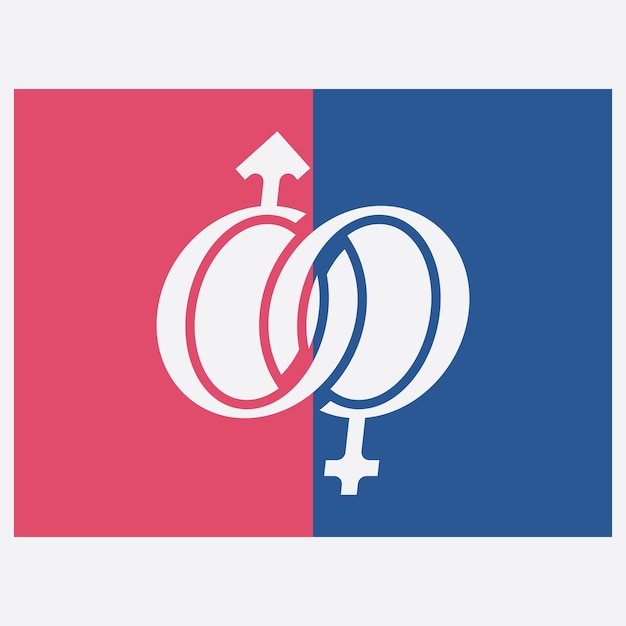 Vector male and female gender logos