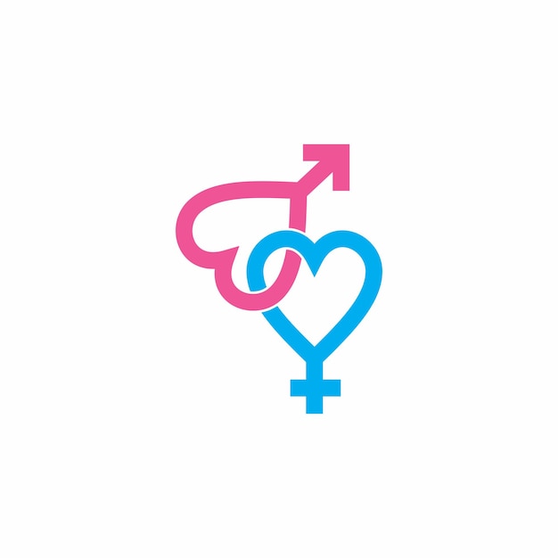 Vettore disegno di simboli di genere maschile e femminile eps 10 illustrazione vettoriale dell'icona di genere femminile e maschile
