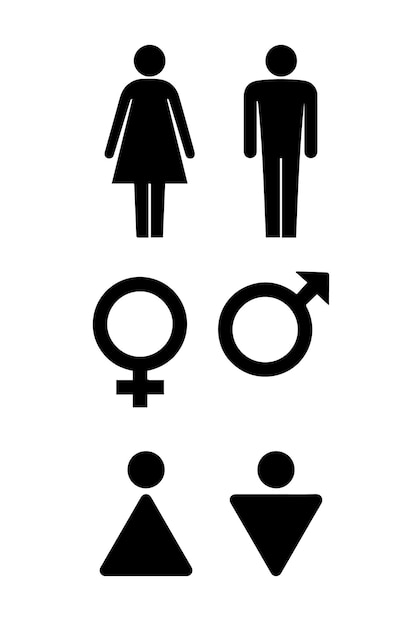 Male Female icon free vector