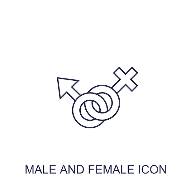 male and female icon white background