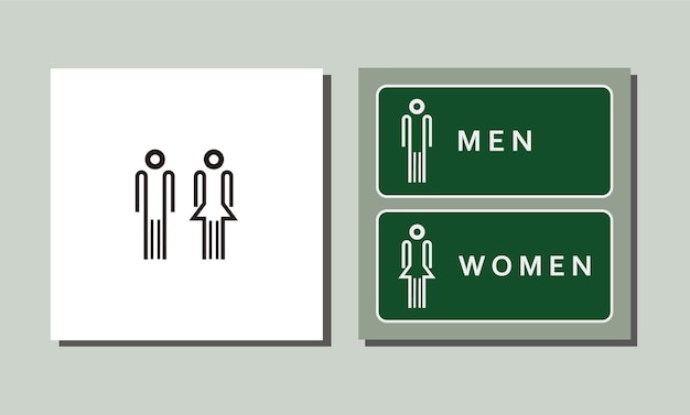 Uomo e donna uomo e donna segno simbolo icona moderno design piatto minimalista