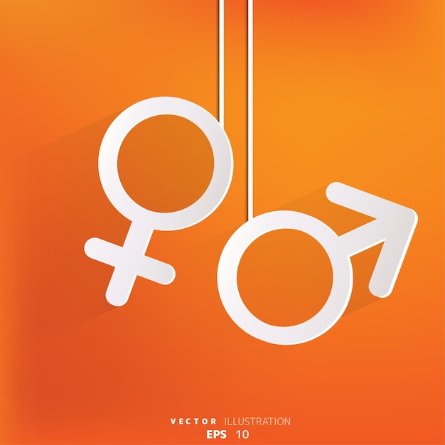 Male and female symbols man and woman