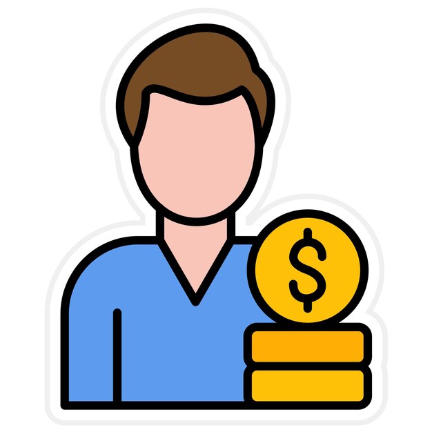 Male financial advisor icon vector image can be used for accounting