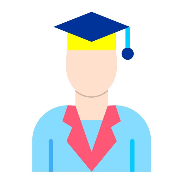 Vector male graduate icon style