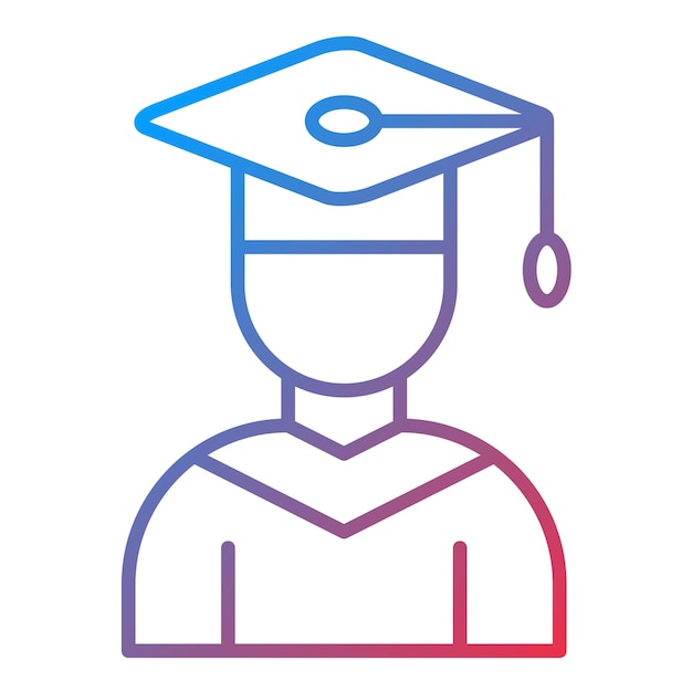 Vector male graduate icon vector image can be used for learning