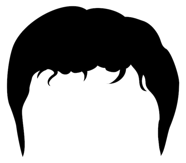 Male haircut Head hair simple black icon