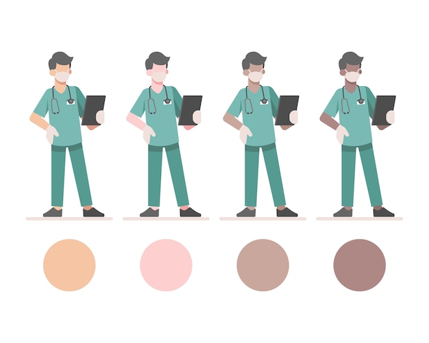 Vector male nurse character