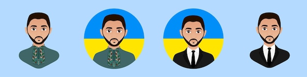 수 놓은 셔츠와 비즈니스에서 남성 Presidentukrainevladimirzelensky