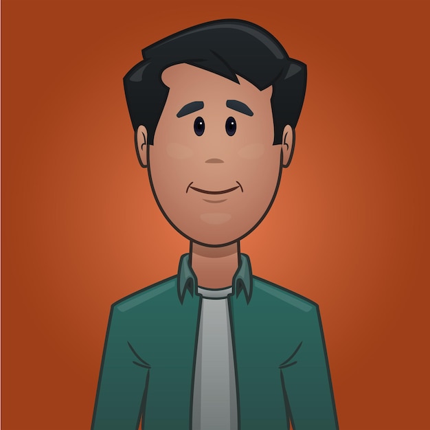 Vector male profile picture