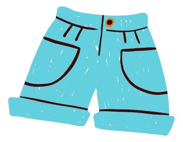 Male shorts icon cute summer fashion illustration