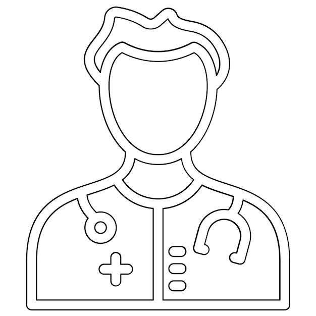 Male Surgeon vector icon illustration of Medicine iconset