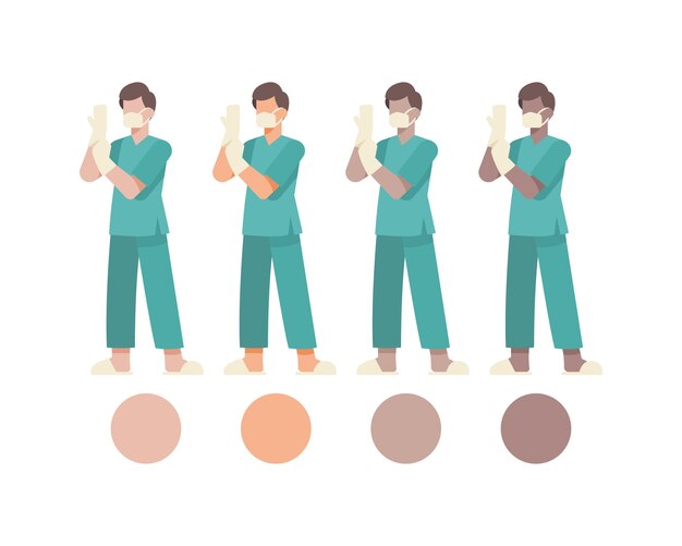 Vector male surgery doctor character