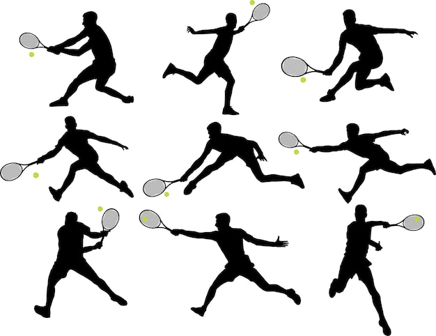 male tennis player tennis silhouette tennis fan