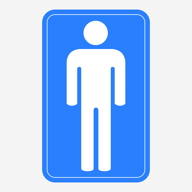 Vector male toilet sign