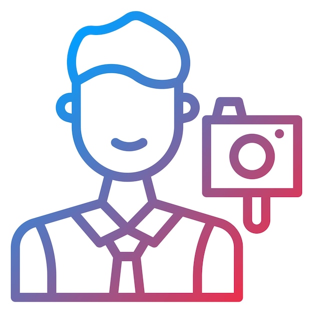 Vector male vlogger icon vector image can be used for video blog