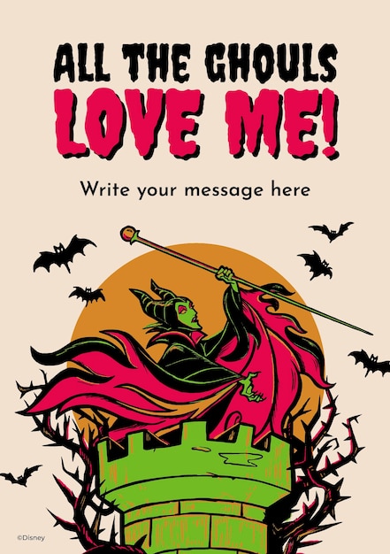 Maleficent Halloween Card