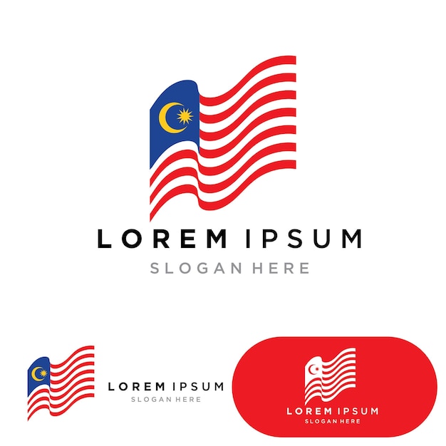 Maleisië vlag vector pictogram ontwerp illustratie