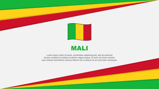 Vector mali flag abstract background design template mali independence day banner cartoon vector illustration mali design