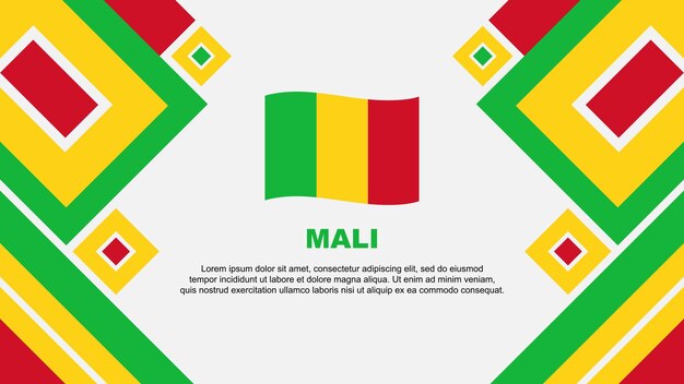 Vector mali flag abstract background design template mali independence day banner wallpaper vector illustration mali cartoon