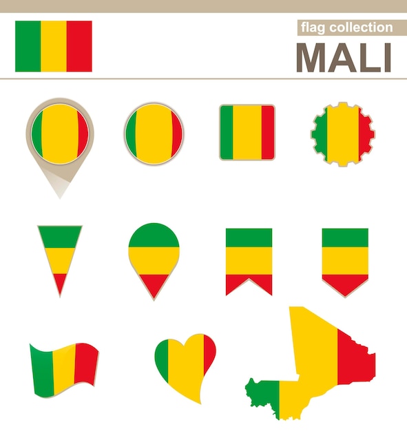 Mali flag collection, 12 versioni