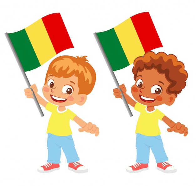 Mali flag in hand set