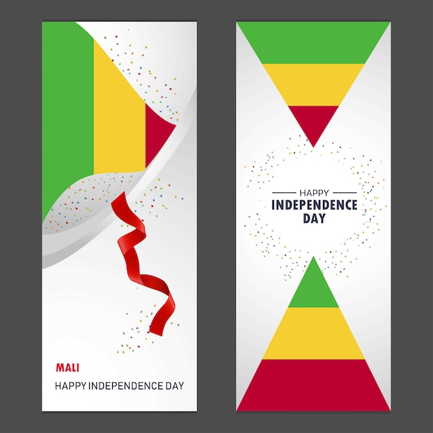 Vector mali happy independence day