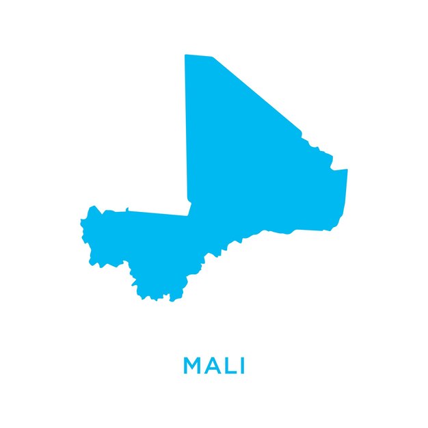 Mali kaart icoon Afrika logo glyph ontwerp illustratie
