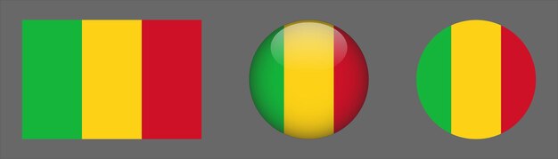 Mali Vlag Set Collectie Vector