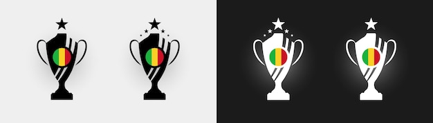 Mali vlag trofee vectorillustratie