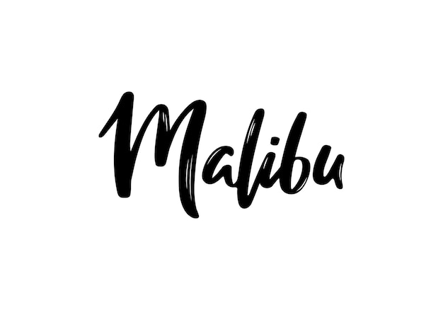 Malibu-belettering