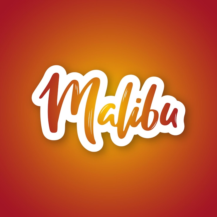 Vector malibu handgetekende belettering zin