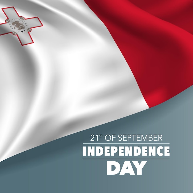 Malta independence day greeting card