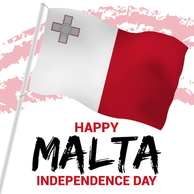 Malta independence day october banner celebration