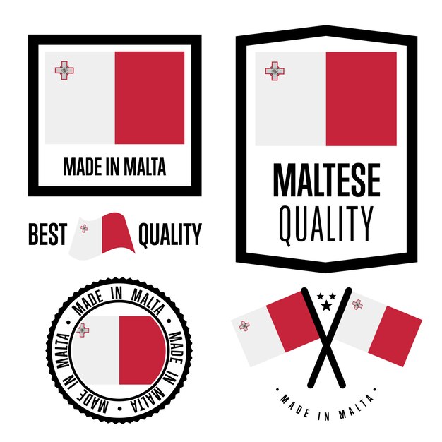 Set di marchi di qualità di malta