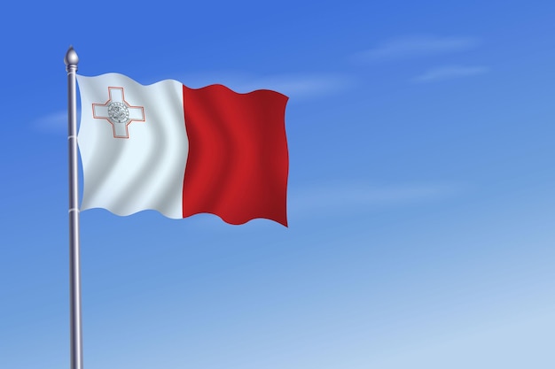 Maltaflag Independence Day blue sky background