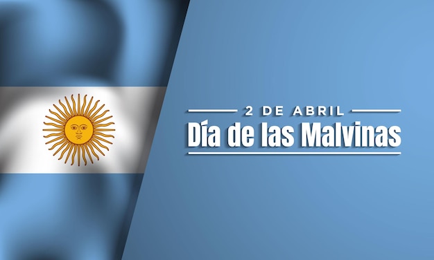 Malvinas 하루 배경 디자인 벡터 일러스트 레이 션