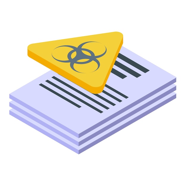 Vector malware documents icon isometric of malware documents vector icon for web design isolated on white background