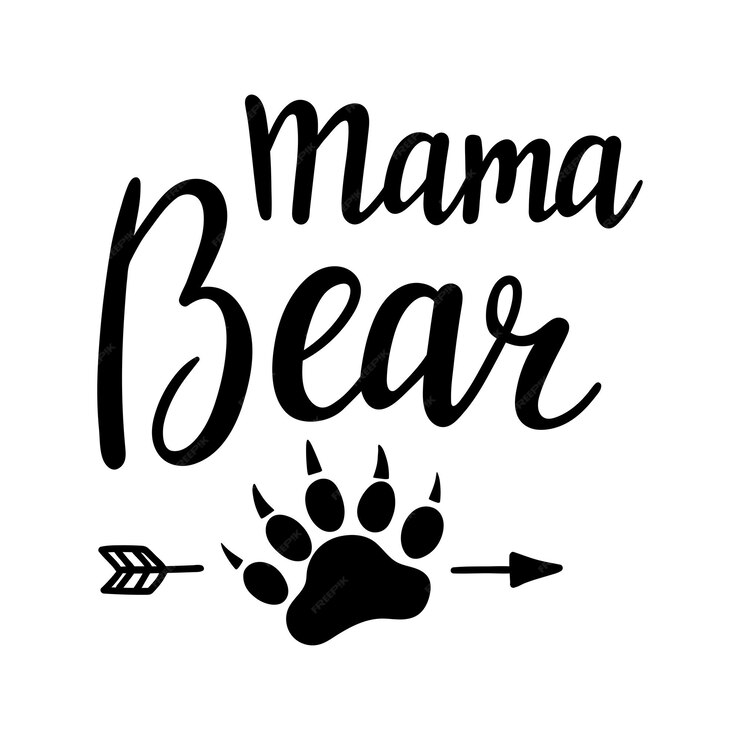 Premium Vector | Mama bear calligraphy lettering inscriptions mom life ...