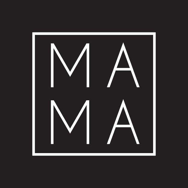 Вектор дизайна футболки MAMA Lettering