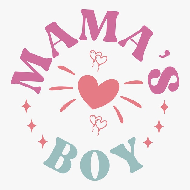 Vector mamas boy retro svg t shirt