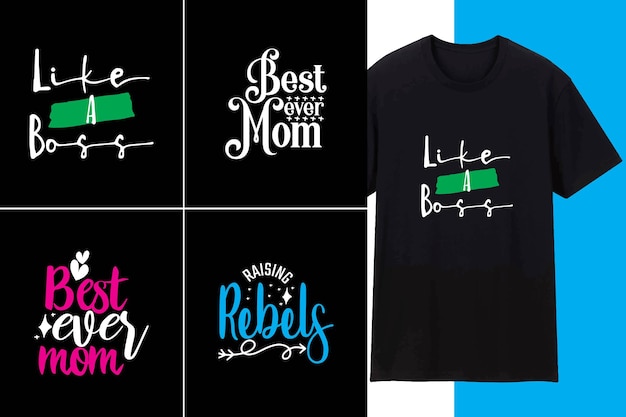 MAMMA EN DAD Bundel Creatief T-shirtontwerp