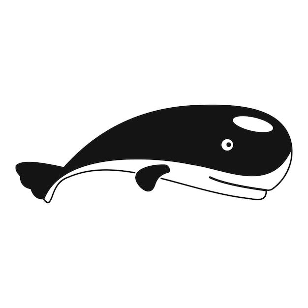 Vector mammal whale icon simple illustration of mammal whale vector icon for web design isolated on white background