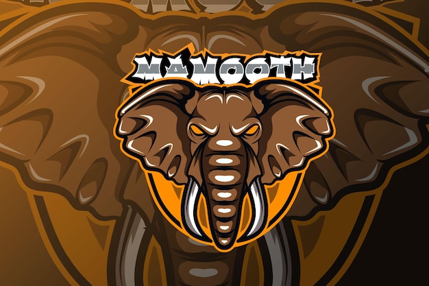 Mammoet mascotte logo afbeelding