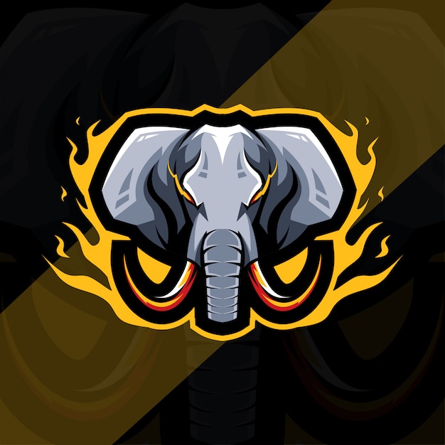 Mammoth mascot logo esport design