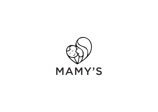 mamy의 로고 디자인 벡터 일러스트 레이 션