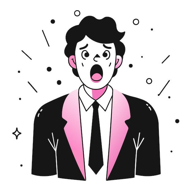 怒った男のポーズ