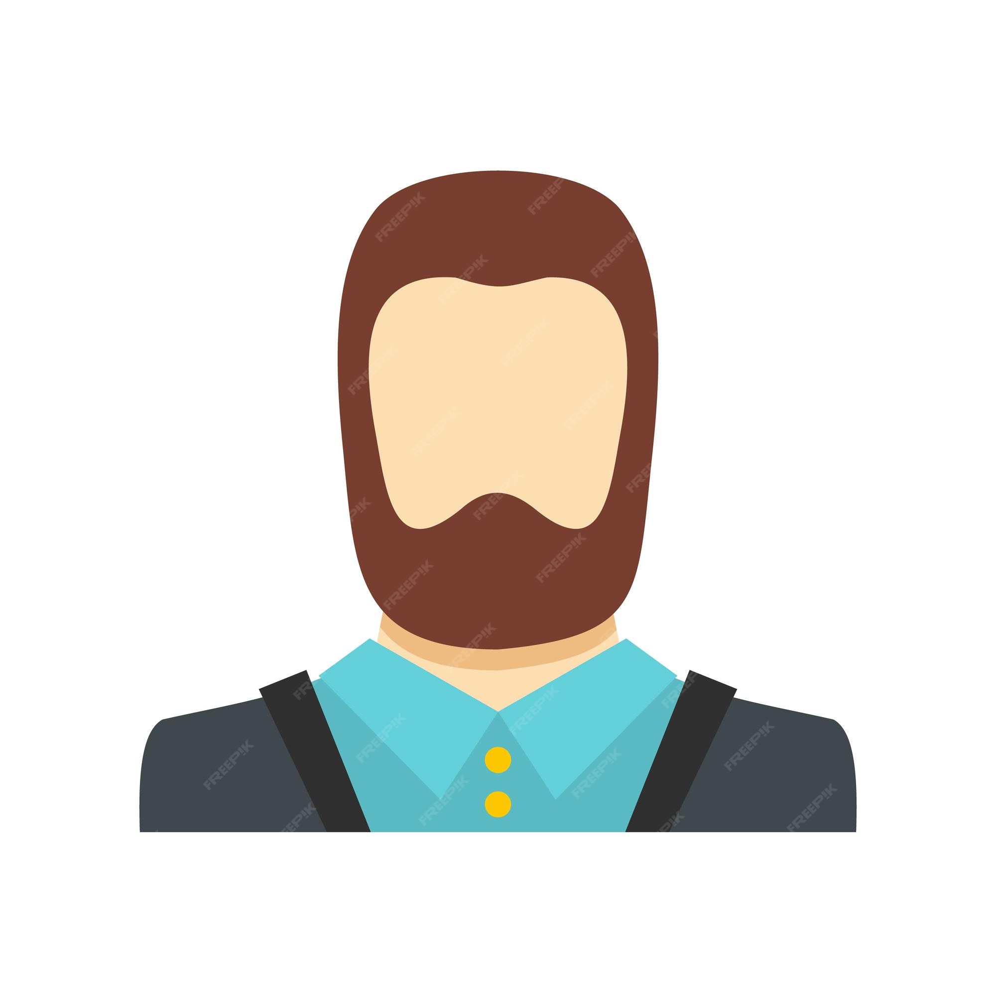 Man avatar icon flat Royalty Free Vector Image