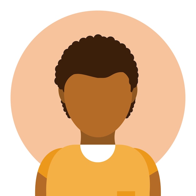 Man avatar profile on round icon
