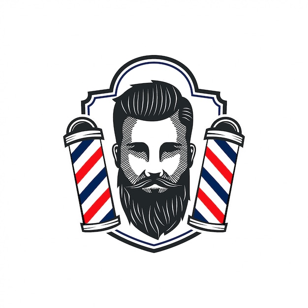 Vector man barber mascot cut barbershop