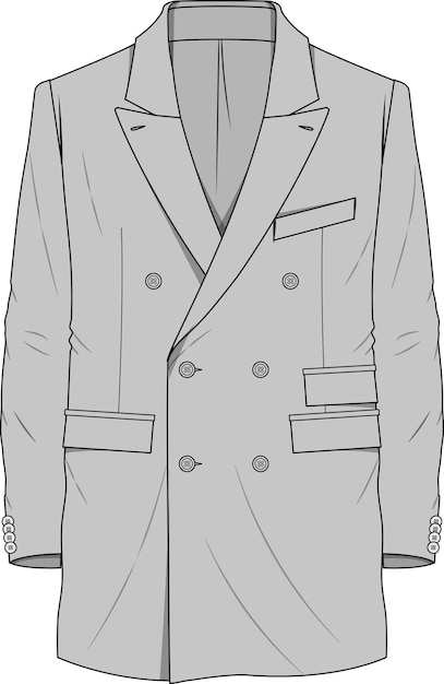 Vector man blazer jacket and pant suit corporate wear dress vector